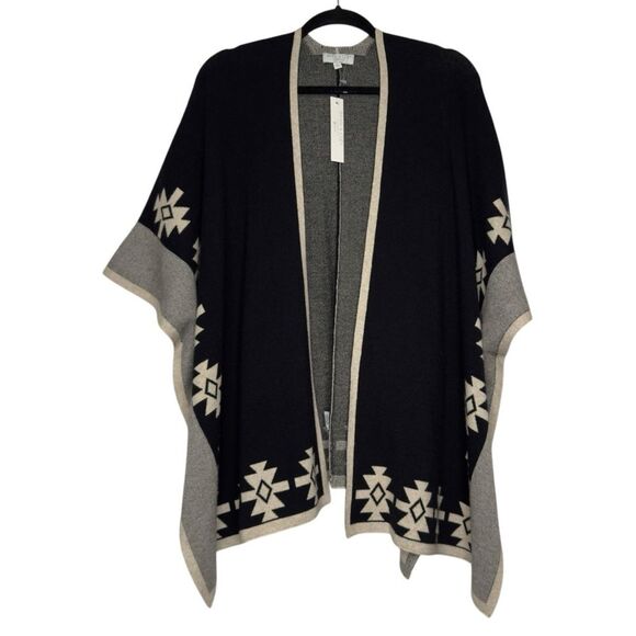 Warm & Cozy Lifestyle Aztec Poncho Sweater - Size Small - Picture 1 of 8